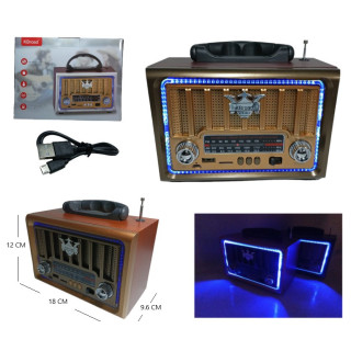 RADIO VINTAGE FM,USB,TF CARD RECARGABLE