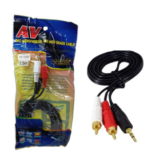 CABLE 2RCA A 1PLUG 1.5M
