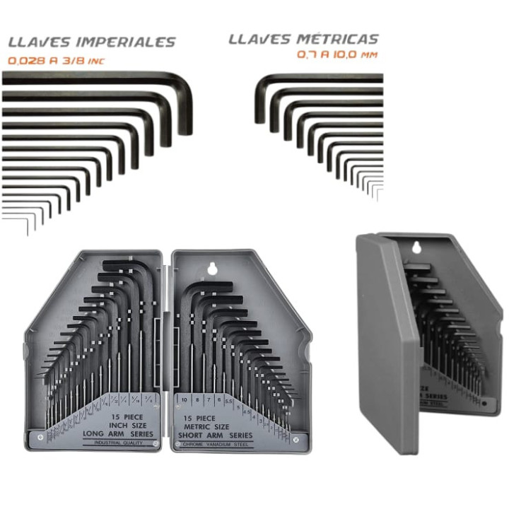 JUEGO DE LLAVES ALLEN 30PCS
