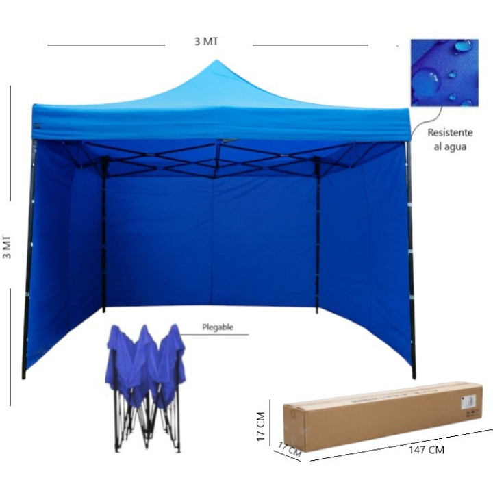 Carpa plegable gazebo 3x3m