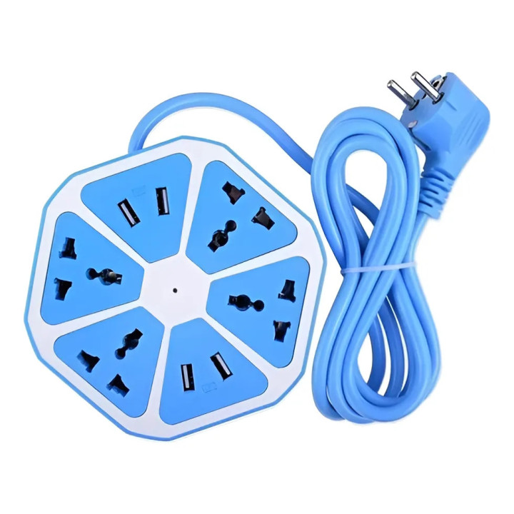 Zapatilla Toma Corriente 2 + Usb Multiple Universal Alargue