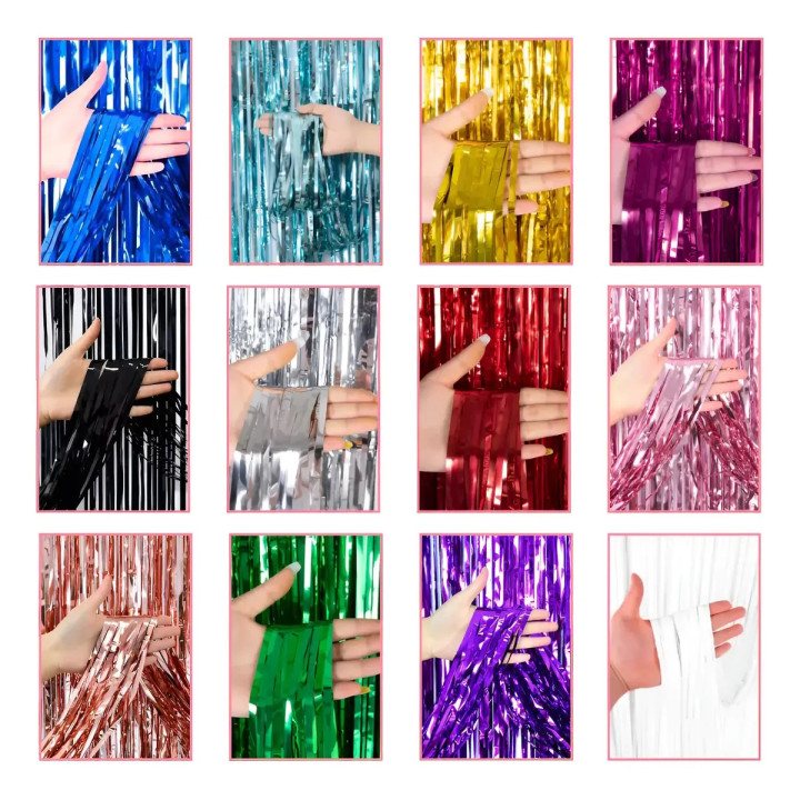 Cortina Metalizada cumpleaños